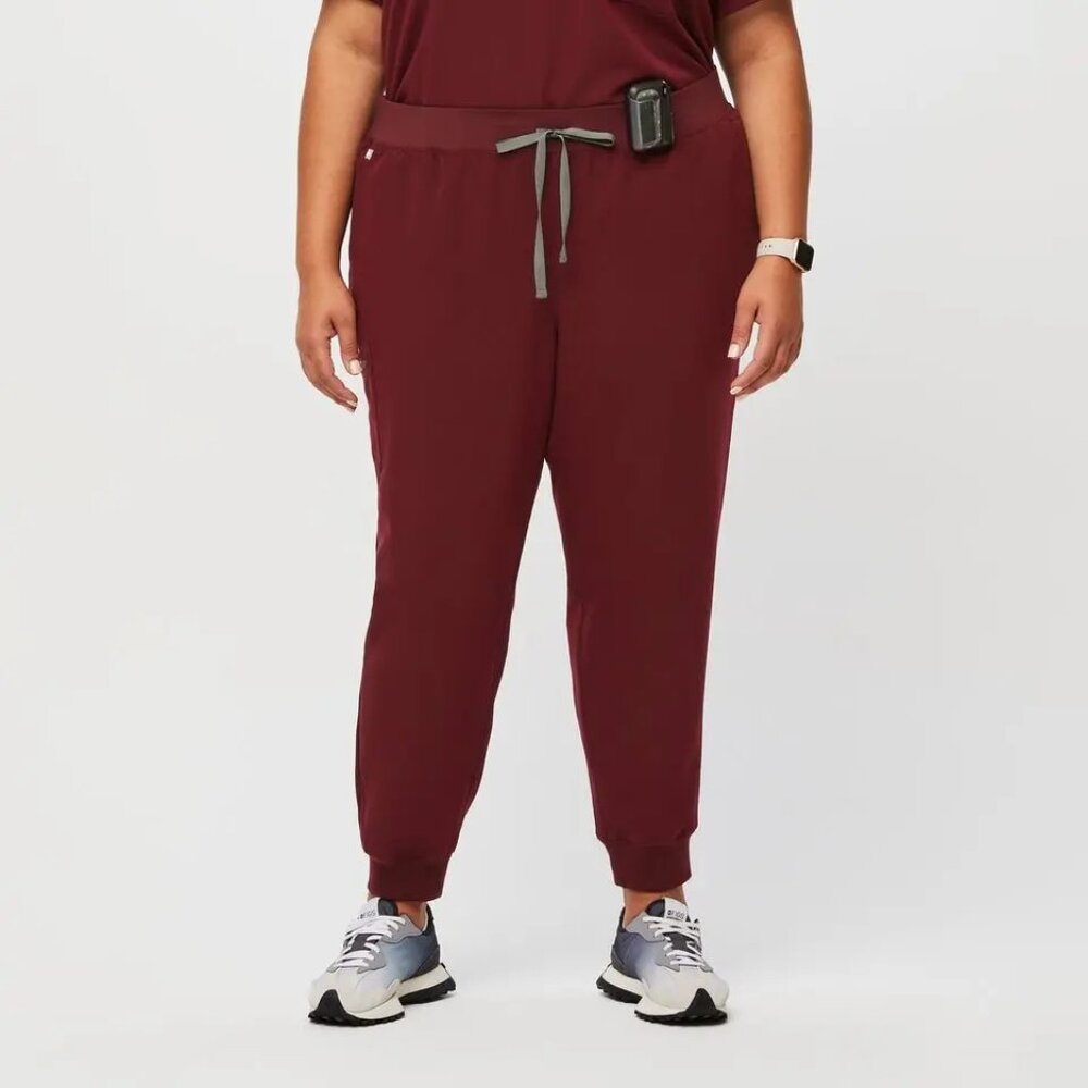 Figs Women's Burgundy Zamora Jogger Scrub Pants